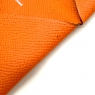 Hermès Calvi card holder in Orange H leather
