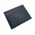 tarjetero Prada de cuero saffiano negro