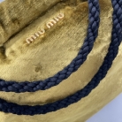borsa tote in velluto verde MiuMiu