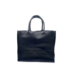 Borsa tote Dior in pelle nera obliqua