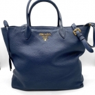 Navy blue Prada tote bag
