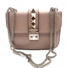 Valentino Glam Lock Rockstud pelle beige
