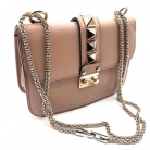 Valentino Glam Lock Rockstud pelle beige