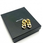 Yves Saint Laurent Pendientes de Tres Aros Entrelazados