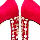Dolce Gabbana crystal heeled shoes.